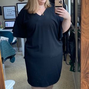 Eloquii Little Black Dress Ruffle Sleeve